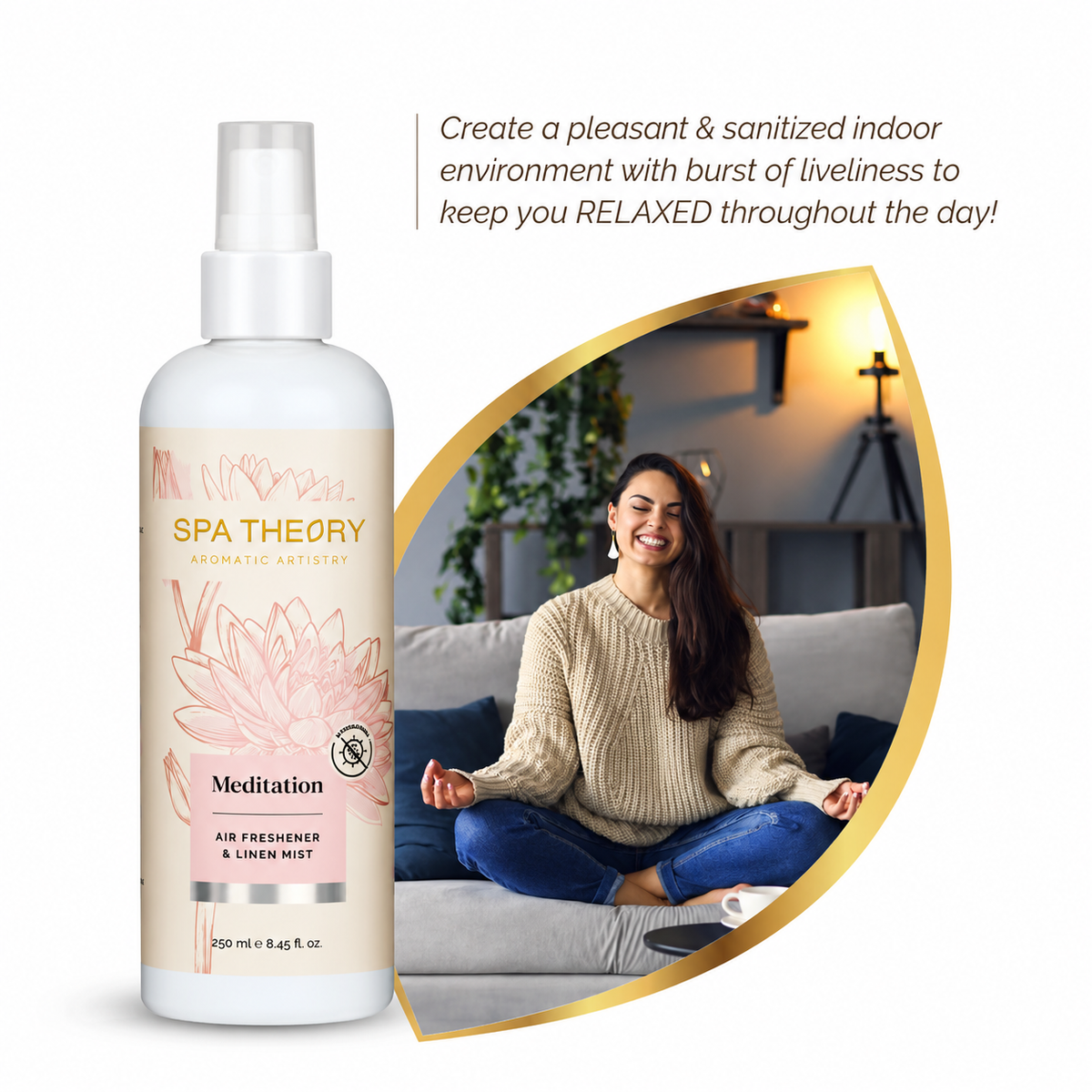 Meditation White Lotus and Water Lily Air Freshener & Linen Mist