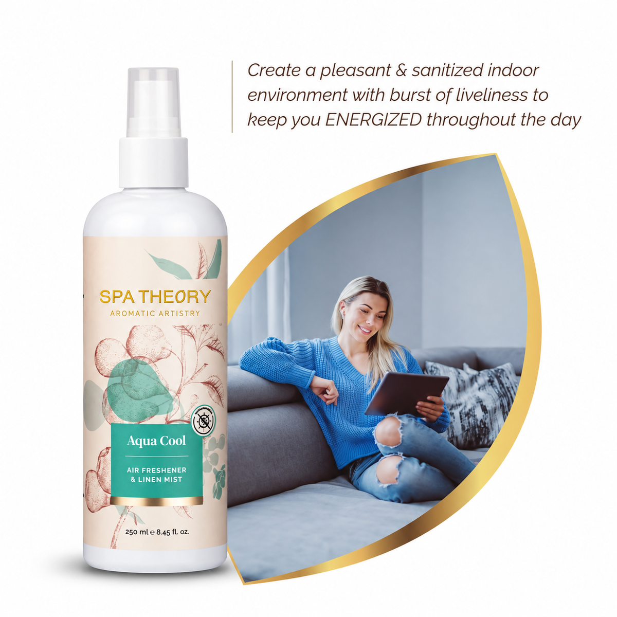 Aqua Cool Green Pear & Mint Leaves Air Freshener & Linen Mist
