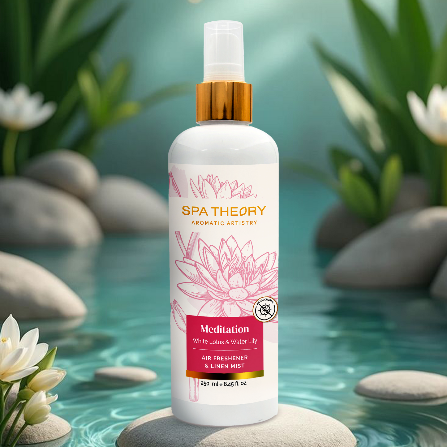 Meditation White Lotus and Water Lily Air Freshener & Linen Mist