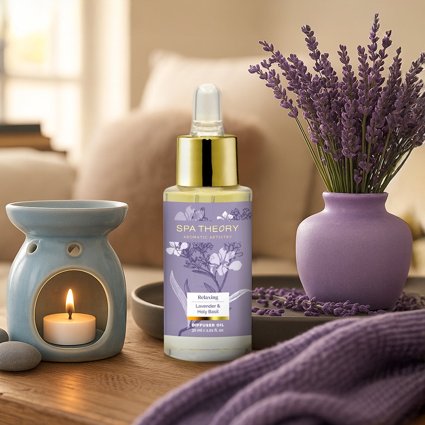 Relaxing Lavender & Holy Basil Diffuser Oil