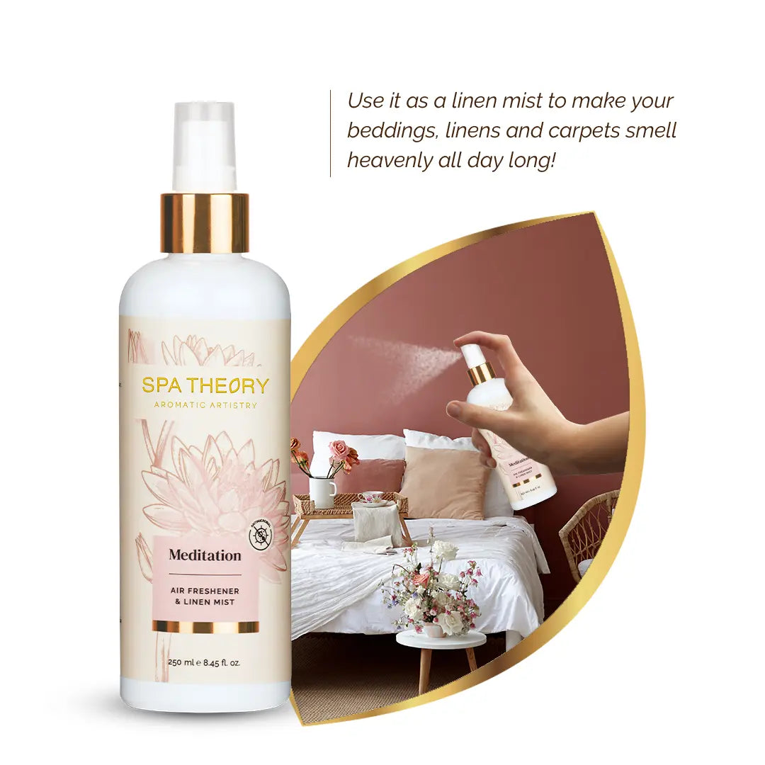 Meditation White Lotus and Water Lily Air Freshener & Linen Mist