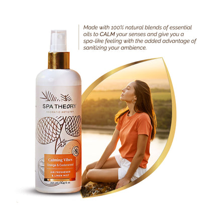 Calming Vibes Orange & Cedarwood Air Freshener & Linen Mist