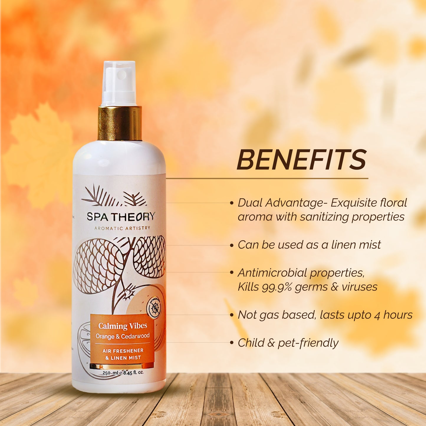 Calming Vibes Orange & Cedarwood Air Freshener & Linen Mist