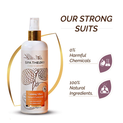 Calming Vibes Orange & Cedarwood Air Freshener & Linen Mist