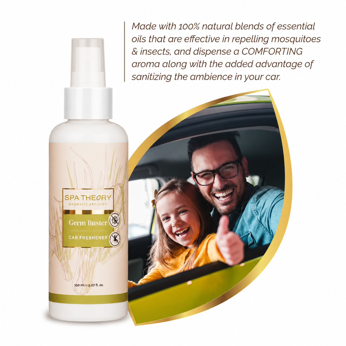 Germ Buster Lemongrass & Citronella Car Freshener