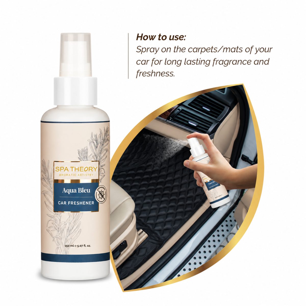 Aqua Bleu Rosemary & Lavender Car Freshener