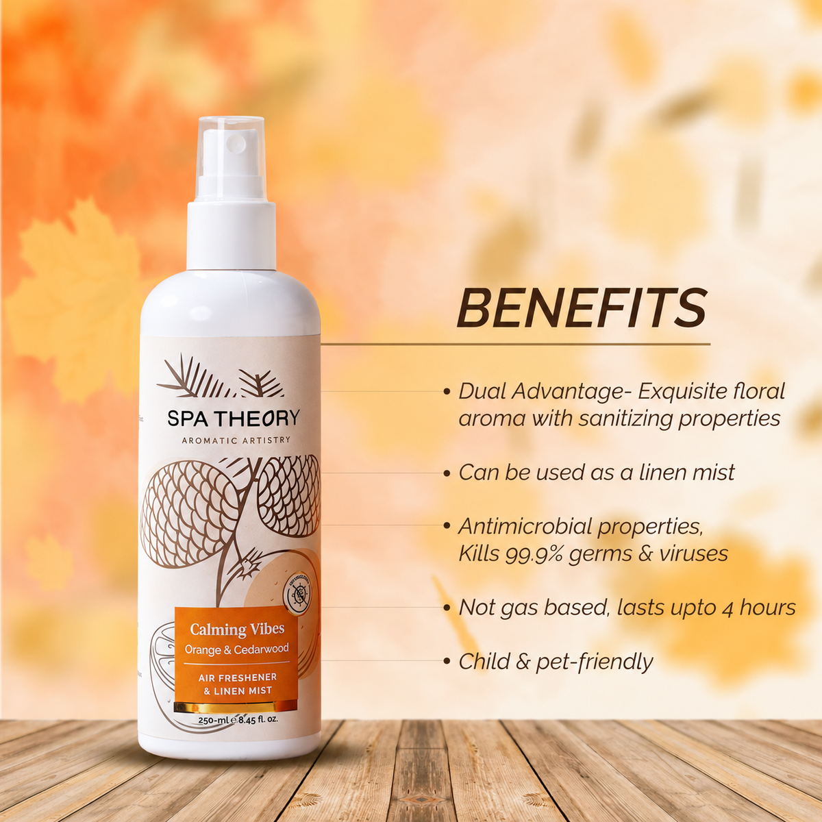 Calming Vibes Orange & Cedarwood Air Freshener & Linen Mist