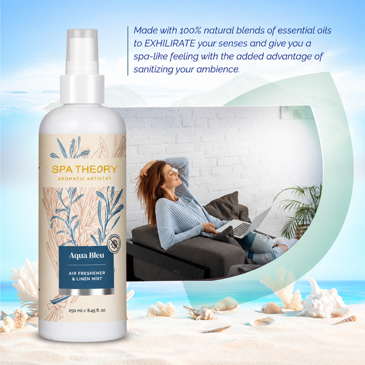 Aqua Bleu Rosemary & Lavender Air Freshener & Linen Mist