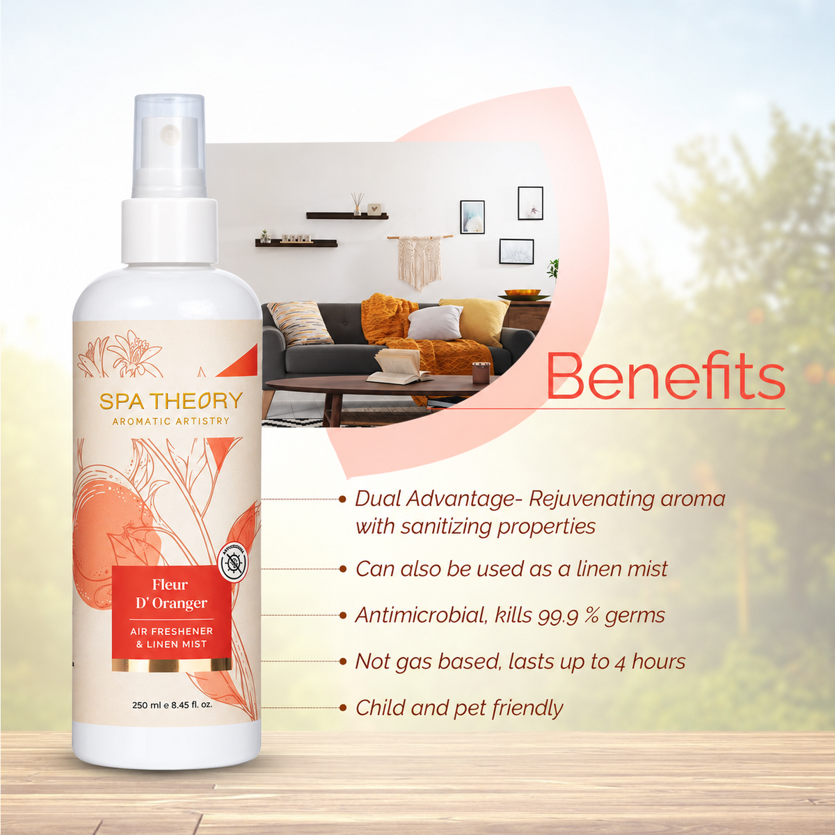 Fleur D'Oranger Orange Blossom & Petitgrain Air Freshener & Linen Mist