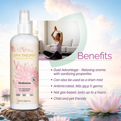 Meditation White Lotus and Water Lily Air Freshener & Linen Mist