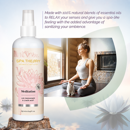 Meditation White Lotus and Water Lily Air Freshener & Linen Mist