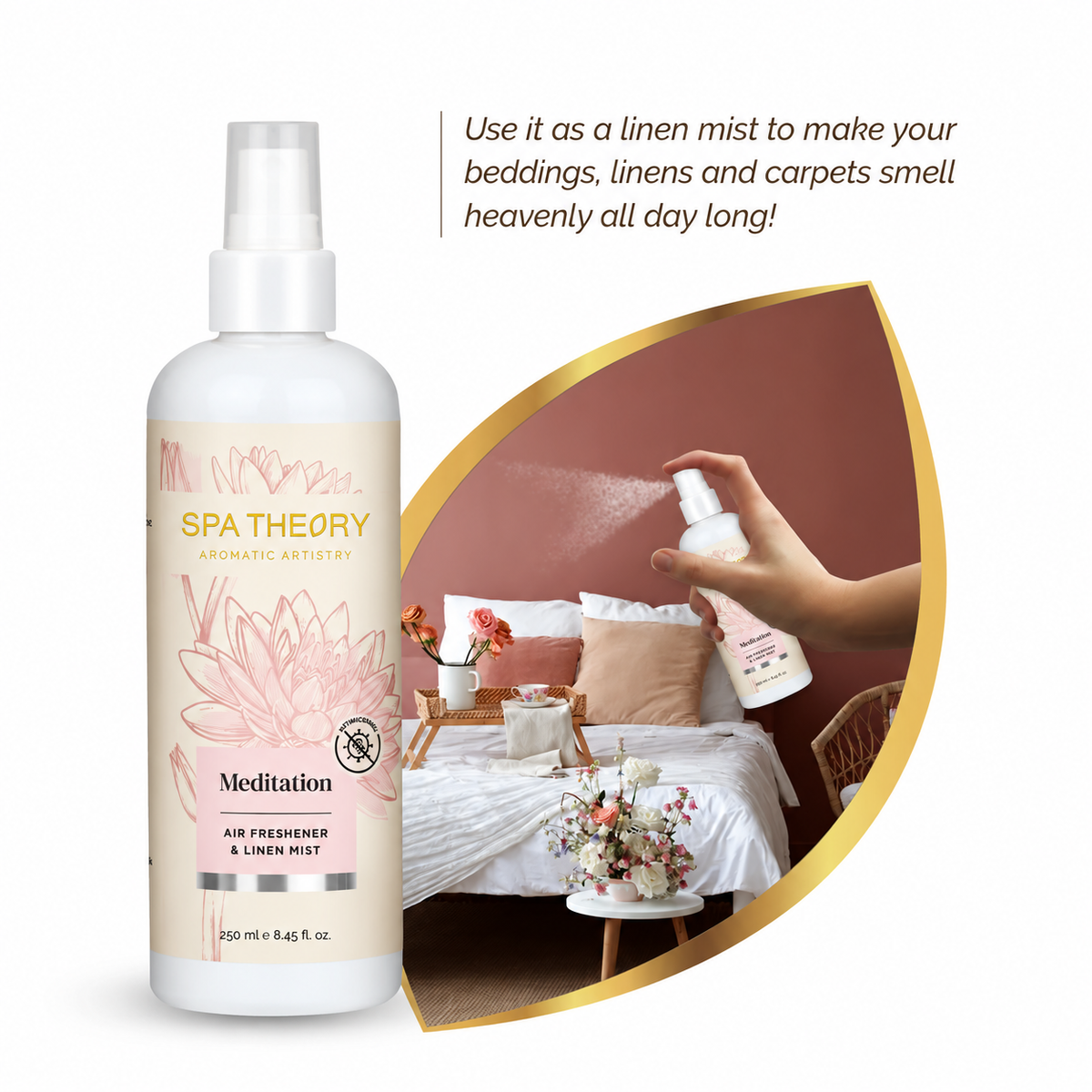 Meditation White Lotus and Water Lily Air Freshener & Linen Mist