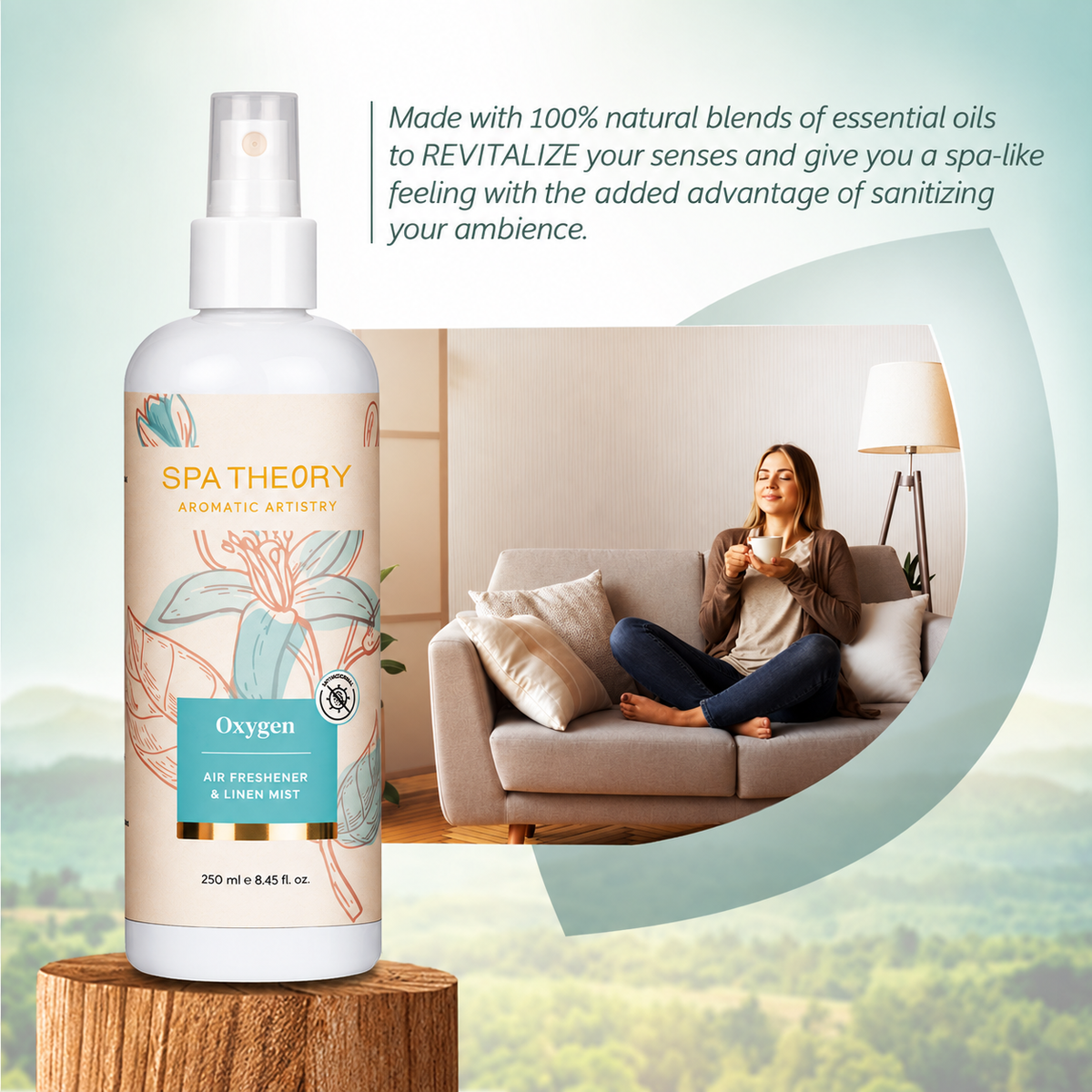 Oxygen Bergamot & Mint Leaves Air Freshener & Linen Mist