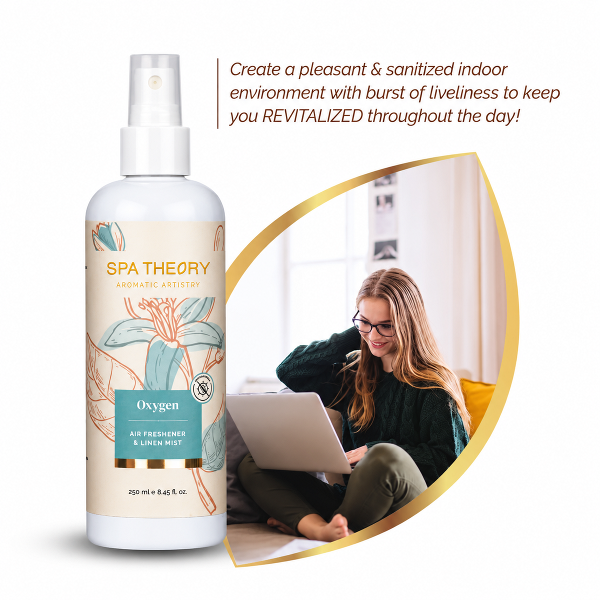 Oxygen Bergamot & Mint Leaves Air Freshener & Linen Mist