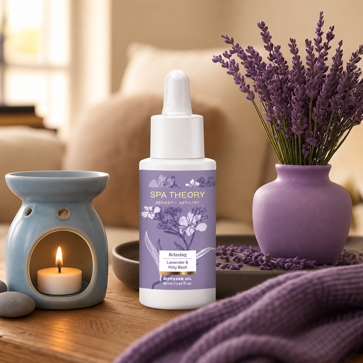 Relaxing Lavender & Holy Basil Diffuser Oil