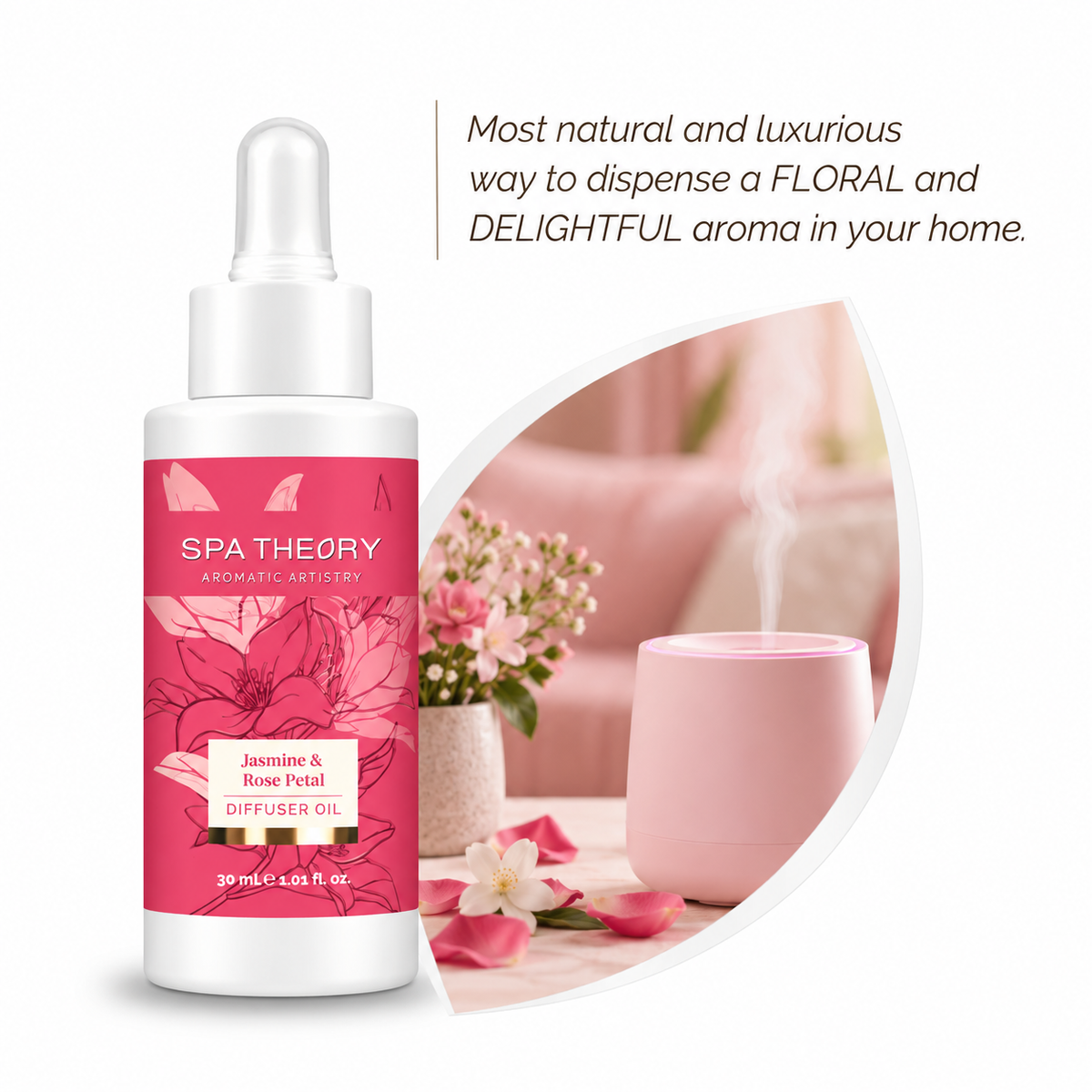 Rosmine Jasmine & Rose Diffuser Oil