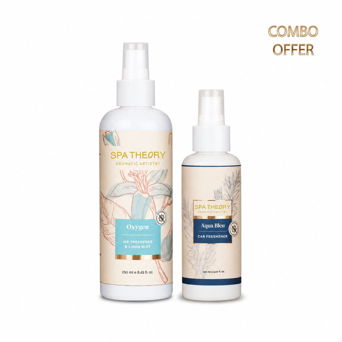 Oxygen Air Freshener/Linen Mist & Aqua Bleu Car Freshener
