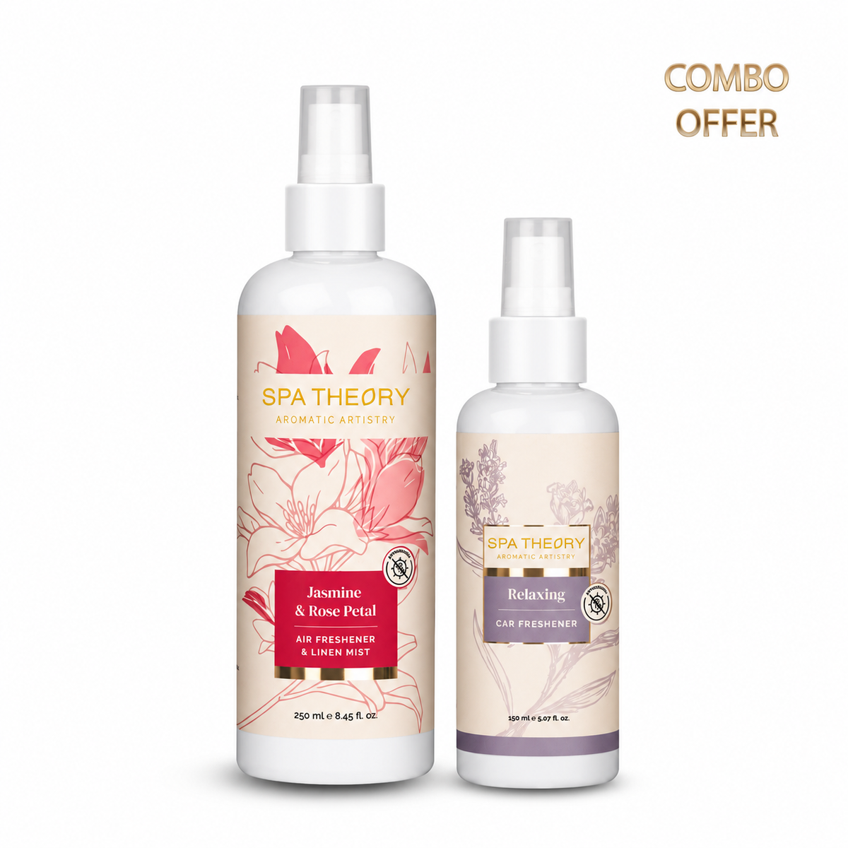 Jasmine & Rose Petal Air Freshener/Linen Mist & Relaxing Car Freshener