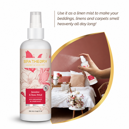 Jasmine & Rose Petal Air Freshener/Linen Mist & Relaxing Car Freshener