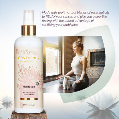 Meditation White Lotus and Water Lily Air Freshener & Linen Mist