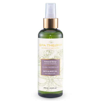 100% natural lavender and nutmeg oil for calming and restorative sleep